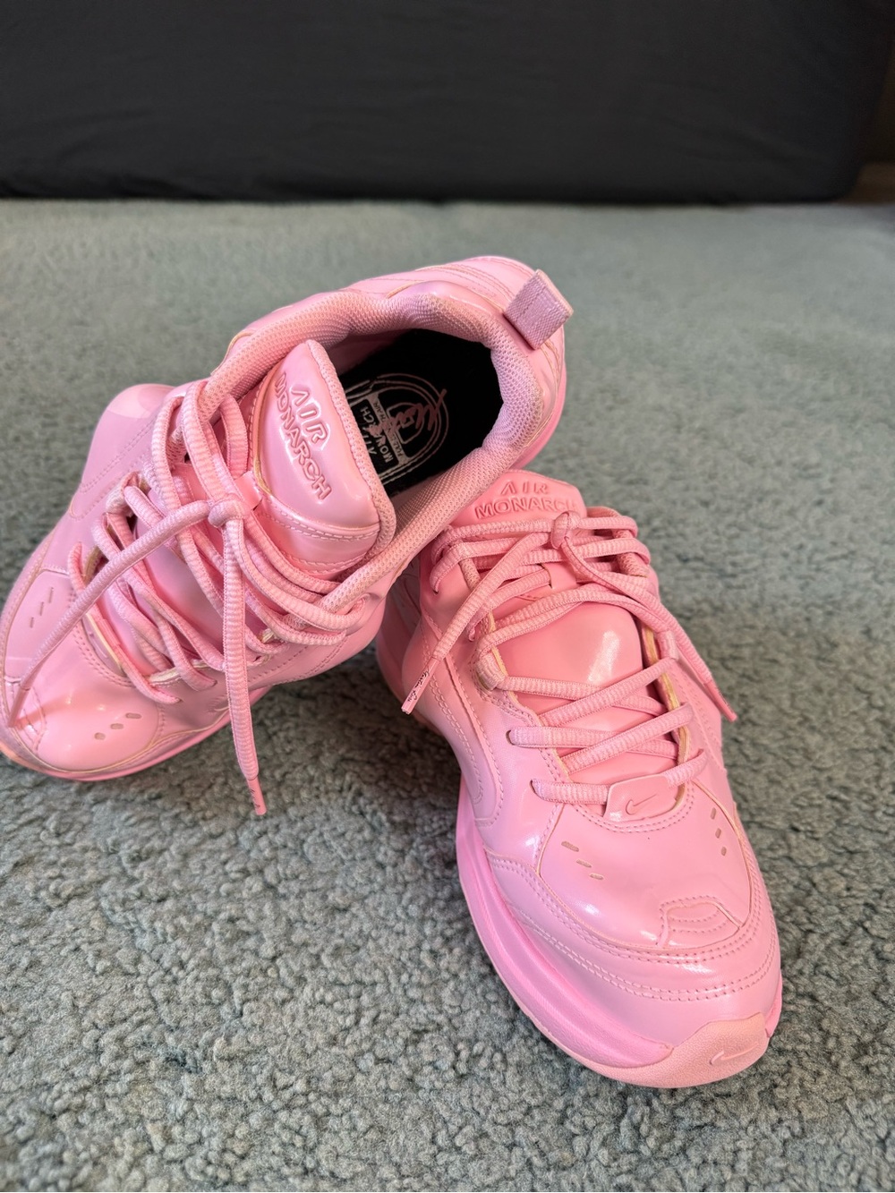 Nike x Monarch Rose air Monarch IV pink patent  leather AT3147-600